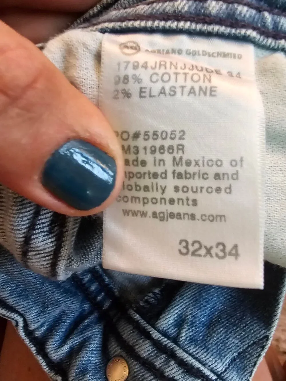 AG Everett Slim Straight Sz 32 X 34, Excellent Condition